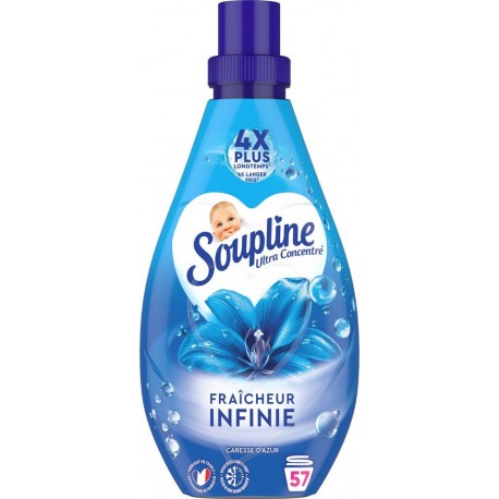 SOUPLINE Adoucissant Ultra Fraîcheur Infinie Azur le bidon de 800ml