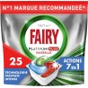 FAIRY Tablette Lave-Vaisselle Platinum Plus All In One Technologie Anti-Terne Intense 7en1 25 tablettes lave-vaisselle