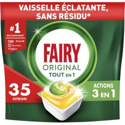 FAIRY Tablette lave-Vaisselle Original Tout en 1 Citron 36 tablettes