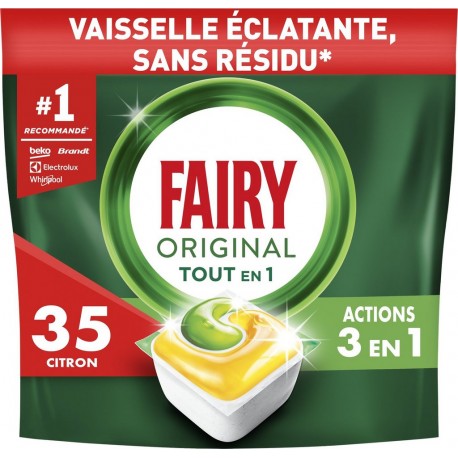 FAIRY Tablette lave-Vaisselle Original Tout en 1 Citron 36 tablettes