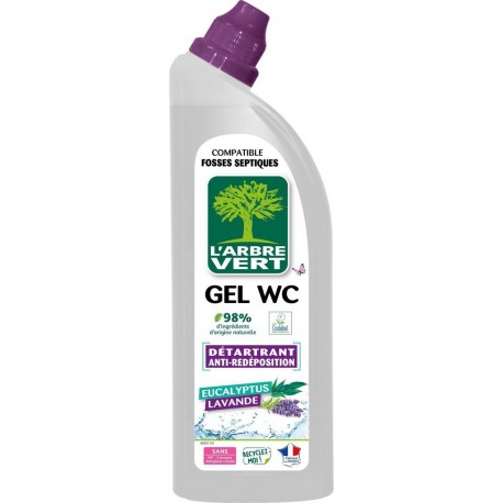 L'ARBRE VERT Gel WC Détartrant Anti-redéposition Eucalyptus Lavande 750ml