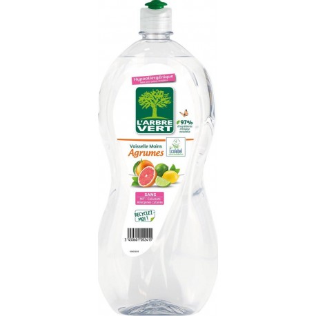 L'ARBRE VERT Liquide Vaisselle Hypoallergénique Agrumes Ecolabel 1,4L