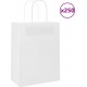 Vidaxl Sacs En Papier 250 Pcs Avec Poignées Blanc 21x11x28 Cm