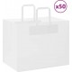 Vidaxl Sacs En Papier 50 Pcs Avec Poignées Blanc 32x22x24 Cm