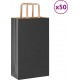 Vidaxl Sacs En Papier 50 Pcs Avec Poignées Noir 21x11x36 Cm