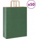 Vidaxl Sacs En Papier 50 Pcs Avec Poignées Vert 32x12x42 Cm