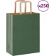Vidaxl Sacs En Papier 250 Pcs Avec Poignées Vert 21x11x28 Cm