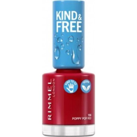 RIMMEL KIND & FREE VERNIS BRILLANT & LONGUE TENUE & SECHAGE RAPIDE POPPY POP RED