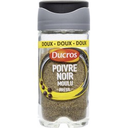 Ducros Poivre Noir Moulu Brésil Doux avec Opercule Fraîcheur 32g (lot de 3)