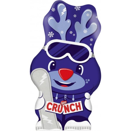 CRUNCH Moulage Renne Noël Chocolat Lait et Riz Soufflé 90g