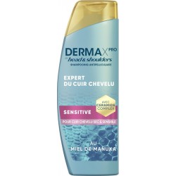 HEAD & SHOULDERS Shampoing Antipelliculaire pour Cuir chevelu sensible Miel de Manuka Derma XPro