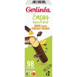 GERLINEA ENCAS EQUILIBRE BARRE LOURDE ORANGE CHOCOLAT NOIR 62g