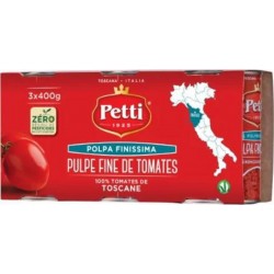 PETTI PULPE FINE de TOMATES 3x400g 1.2Kg