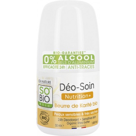 So Bio Etic Déodorant bille bio Peaux sensibles et sèches -50ml
