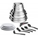 TEFAL Batterie de cuisine Cook Eat 17pcs Ingenio Inox