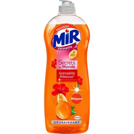 Mir Vaisselle Secret du Monde Granadille et Hibiscus Madagascar Dégraissant 750ml (lot de 10)