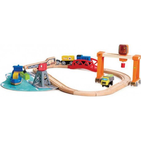 HAPE CIRCUIT DE TRAIN CARGO ET GRUE