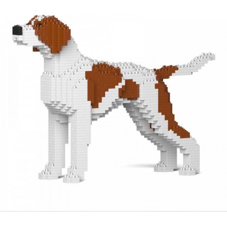 JEKCA BLOCS DE CONSTRUCTION - CHIEN POINTER ANGLAIS TACHES MARRONS