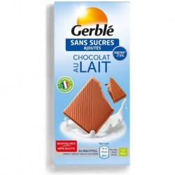 Gerblé Chocolat au Lait Sans Sucres Ajoutés 80g (lot de 6)