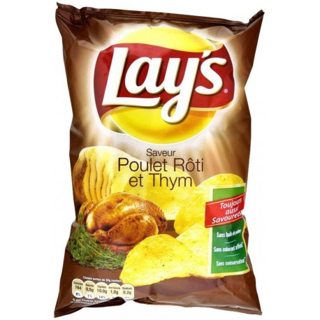 Lay’s Saveur Poulet Rôti et Thym (15 paquets)