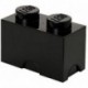 LEGO Storage Brick Boîte de Rangement noir x2