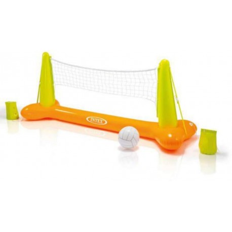 Volleyball set with inflatable net