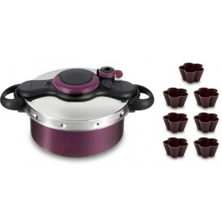 SEB Autocuiseur Clipso Minut' Duo 5L + 7 moules Proflex