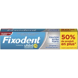 Fixodent Fixation Extra Forte Original + Antibactérien 70,5g (lot de 3)