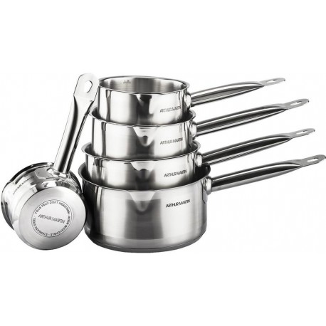 Arthur Martin Batterie de 5 casseroles Induction inox professionnel