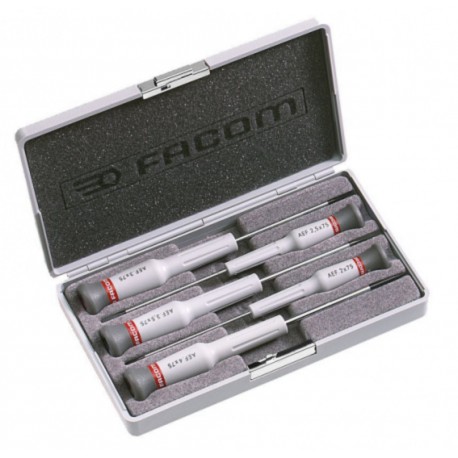 Facom Coffret de 5 Tournevis de pécision Micro-Tech Fente Facom AEF.J2