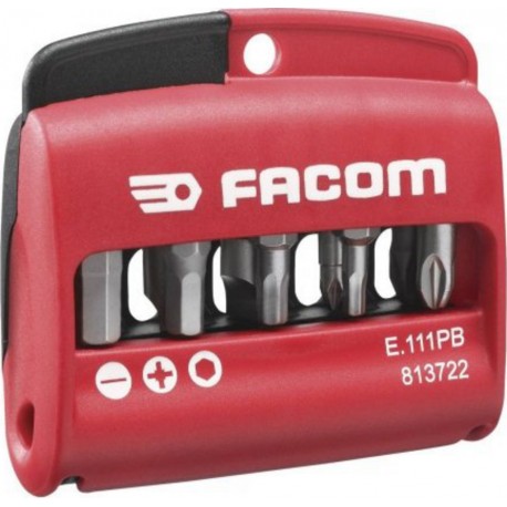 Facom BOÎTE DE 10 EMBOUTS MIXTES (FENTE, PZ, 6 PANS) Facom E.111PB