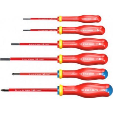 Facom Jeu de 8 tournevis Protwist isolés 1000V Facom ATD.J8VE