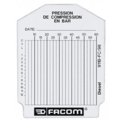 Facom Sachet de 100 fiches de contrôle diesel Facom 911B.FC