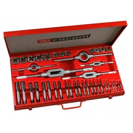 Facom Composition d'outils de 24 tarauds, 12 Filières et 5 porte-outils Facom 221.227J2