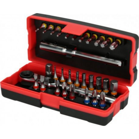 KS Tools Coffret de 28 embouts de vissage 1/4'' à code couleur TORSIONpower® KS Tools 918.3015