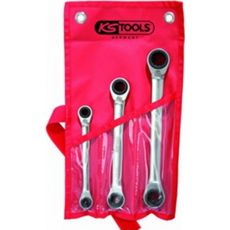 Jeu de clés mixtes à cliquet 4 en 1 GEARplus - KS Tools 503.4540