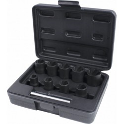 Coffret de douilles à chocs spéciales 3/8'', 10 à 19 mm, 10 pcs KS Tools 913.3855