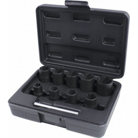 Coffret de douilles à chocs spéciales 3/8'', 10 à 19 mm, 10 pcs KS Tools 913.3855