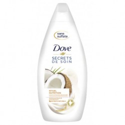 Dove Douche Secret De Soin Sans Sulfate Huile De Coco et Extrait d’Amande Douce 400ml (lot de 4)