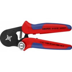 Pince à sertir auto-ajustable pour embouts de câble avec accès latéral Knipex