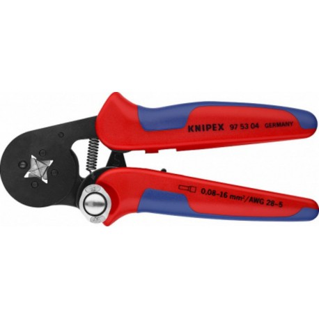 Pince à sertir auto-ajustable pour embouts de câble avec accès latéral Knipex