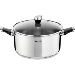 Tefal Faitout induction EMOTION inox 24cm + CV verre