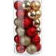 Kit de décoration pour Sapin de Noël Or et Rouge 30 pièces