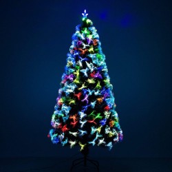 Sapin de Noël artificiel lumineux LED multicolore 180cm