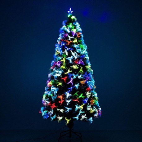 Sapin de Noël artificiel lumineux LED multicolore 180cm