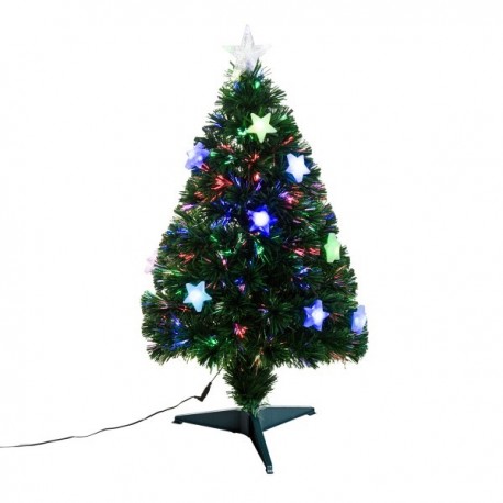Sapin de Noël artificiel lumineux LED multicolore 90cm