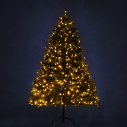 Sapin de Noël artificiel lumineux LED blanc chaud 200cm