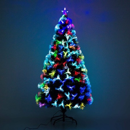 Sapin de Noël artificiel lumineux LED multicolore 150cm