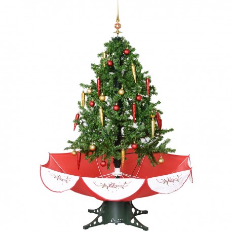 Sapin de Noël artificiel simulation chute de neige 140cm