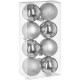 Kit de décoration pour Sapin de Noël Argent 8 pièces